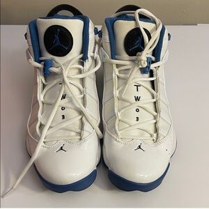 Jordan 6 Rings White and Blue Sneakers Size 11.5